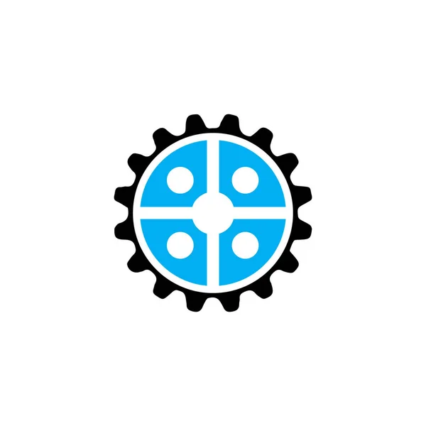 Desain ilustrasi ikon Templat Gear Logo - Stok Vektor