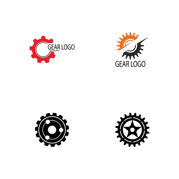 Engranaje logotipo plantilla vector icono ilustración diseño — Vector de stock
