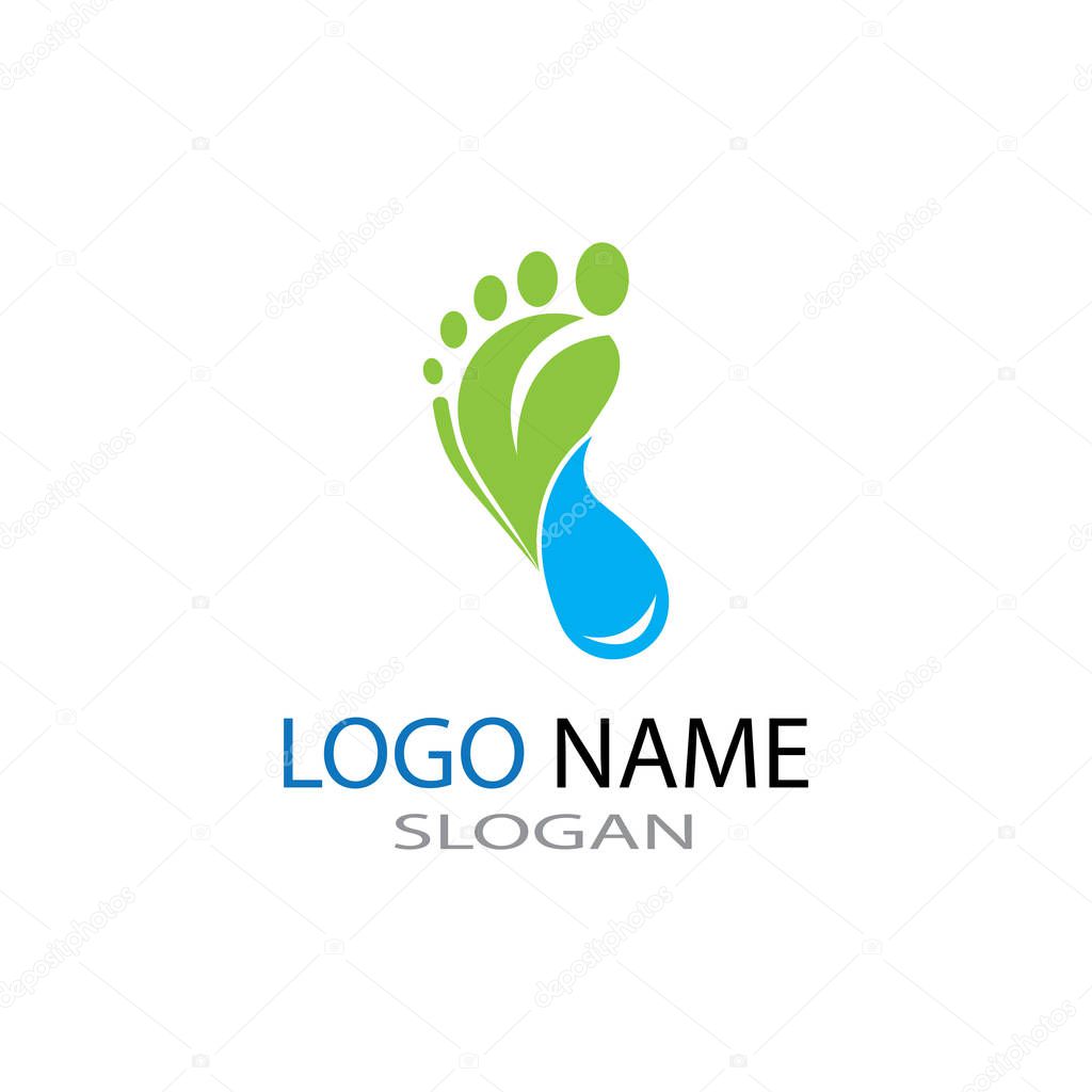 Foot Logo Template vector illustration