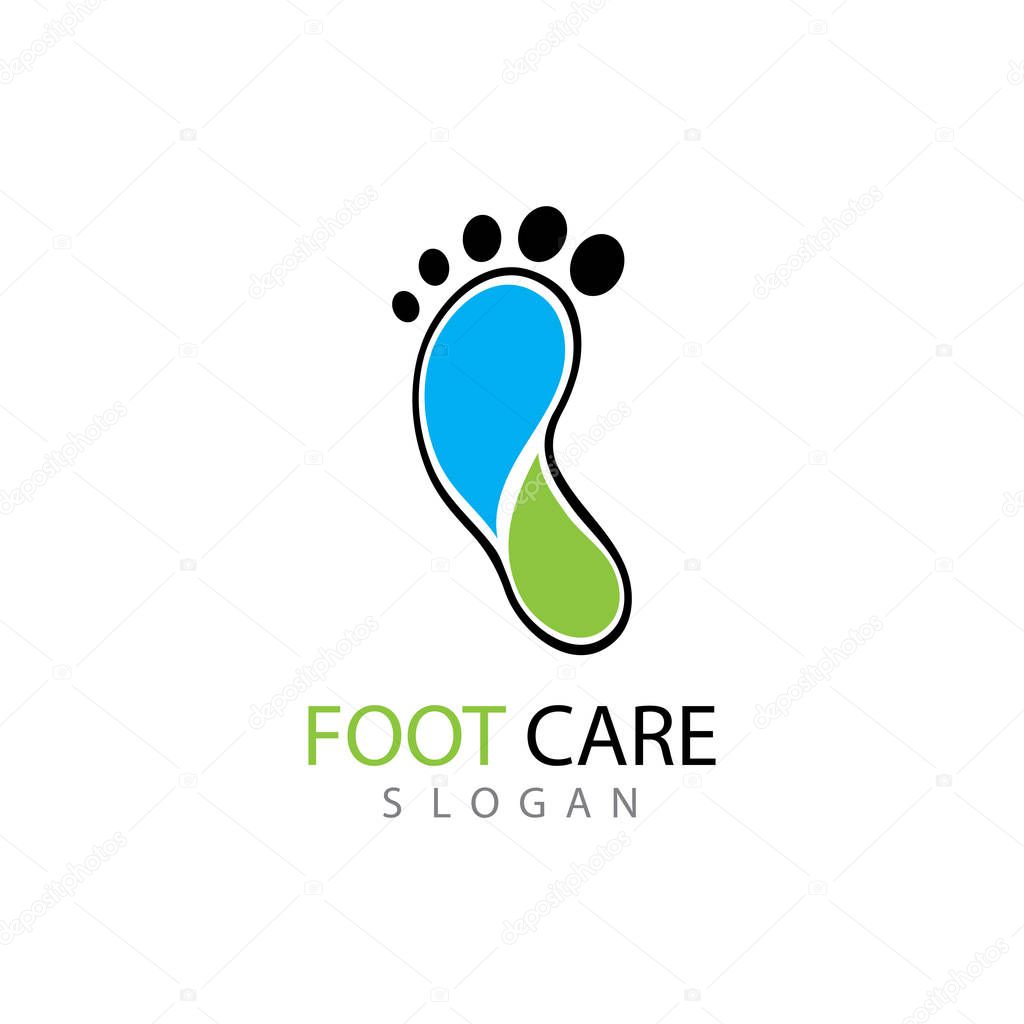 Foot Logo Template vector illustration
