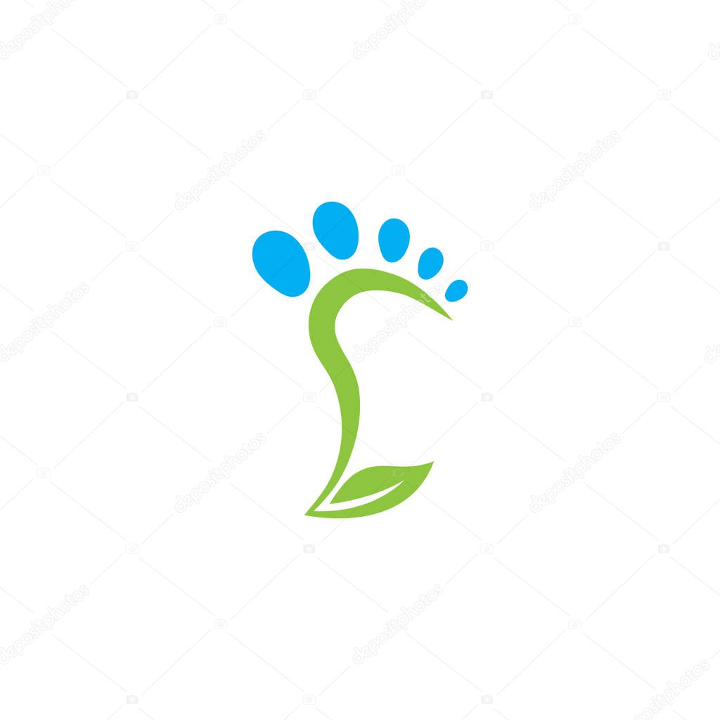 Foot Logo Template vector illustration