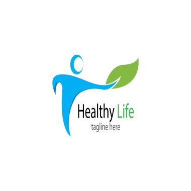 İnsan karakteri logosu çizim vektörü tasarımı