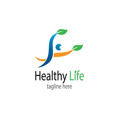 İnsan karakteri logosu çizim vektörü tasarımı