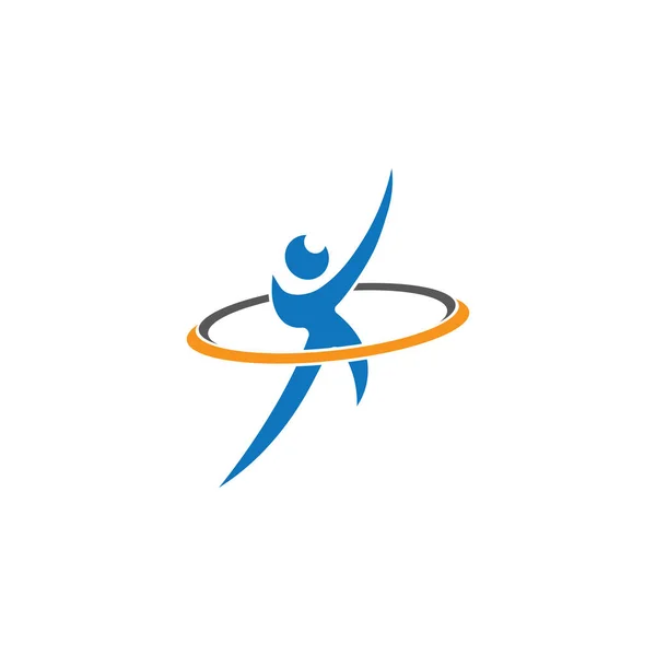 Ludzki znak logo znak ilustracja wektor projekt — Wektor stockowy