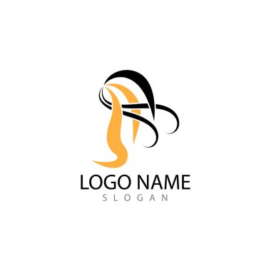 stil saç kesimi ikonu vektör illüstrasyon tasarımı