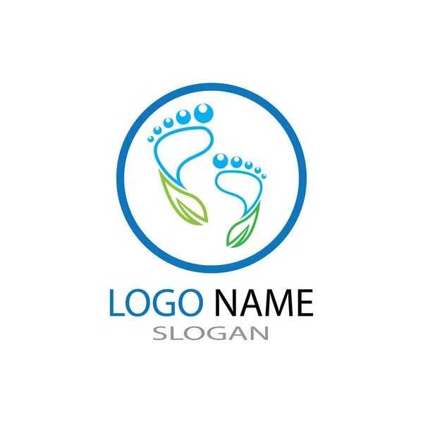 Voet Logo Template vector illustratie — Stockvector