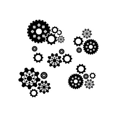 Gear Logo Şablonu vektör çizimi tasarımı