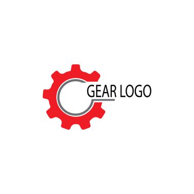 Gear Logo Şablonu vektör çizimi tasarımı