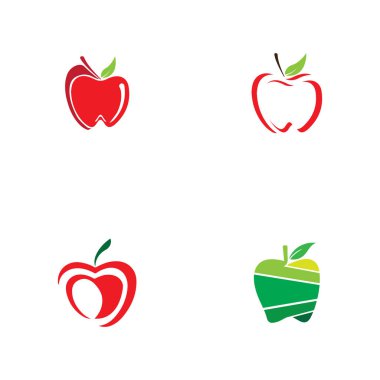 Apple vektör çizim simgesi logo şablonu
