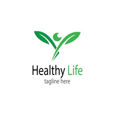 İnsan karakteri logosu çizim vektörü tasarımı