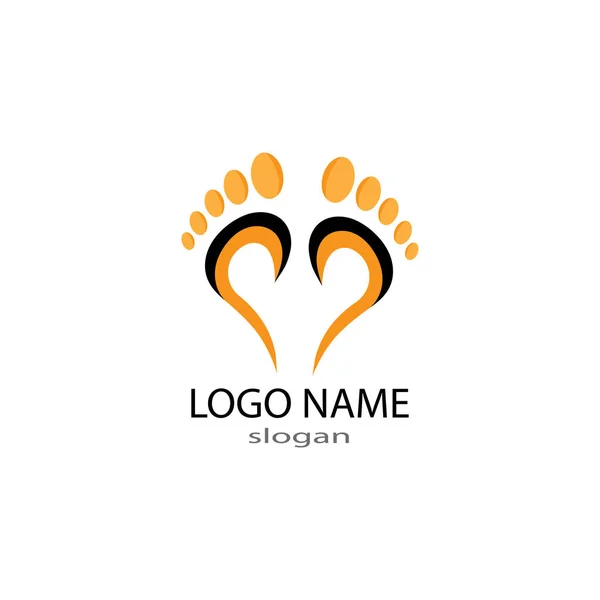 Foot Logo Şablonu vektör çizimi — Stok Vektör