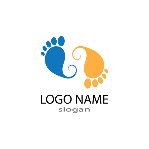 Foot Logo Şablonu vektör çizimi — Stok Vektör