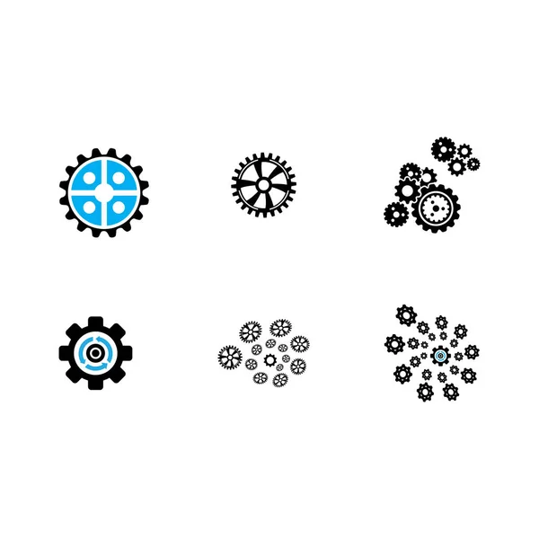 Дизайн векторных иконок логотипа Gear — стоковый вектор
