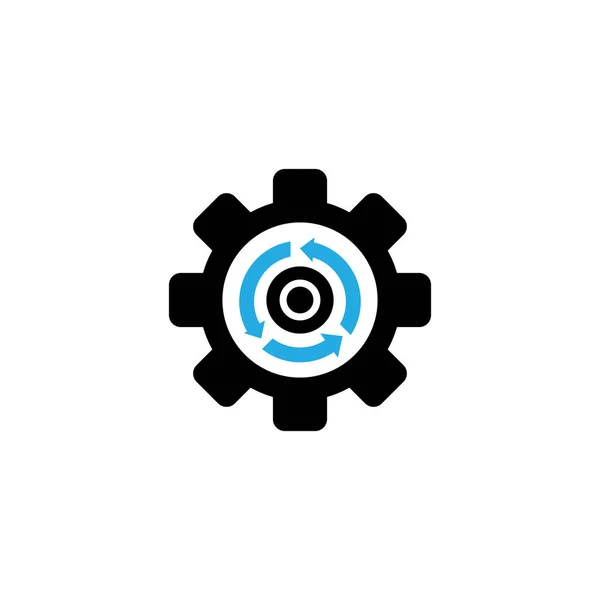 Gear Logo Template vector pictogram illustratie ontwerp — Stockvector