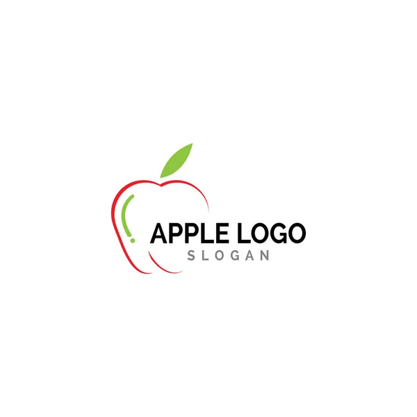 Apple vektor illustration design ikon logotyp mall — Stock vektor