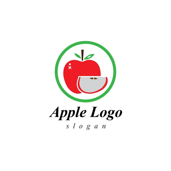 Apple vector illustratie ontwerp pictogram logo template — Stockvector