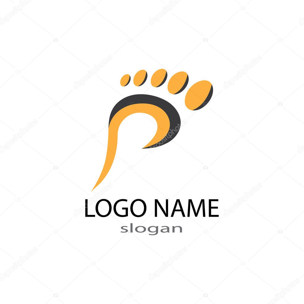 Foot Logo Template vector illustration