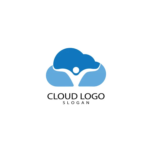 Cloud logo design template vector icon — Stock Vector