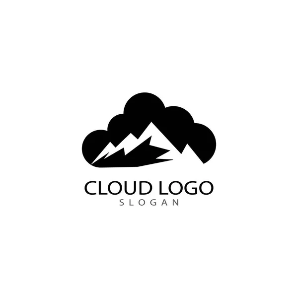 Nube logo diseño plantilla vector icono — Archivo Imágenes Vectoriales