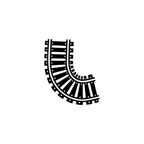 Illustration av järnvägsvektor ikon design mall — Stock vektor