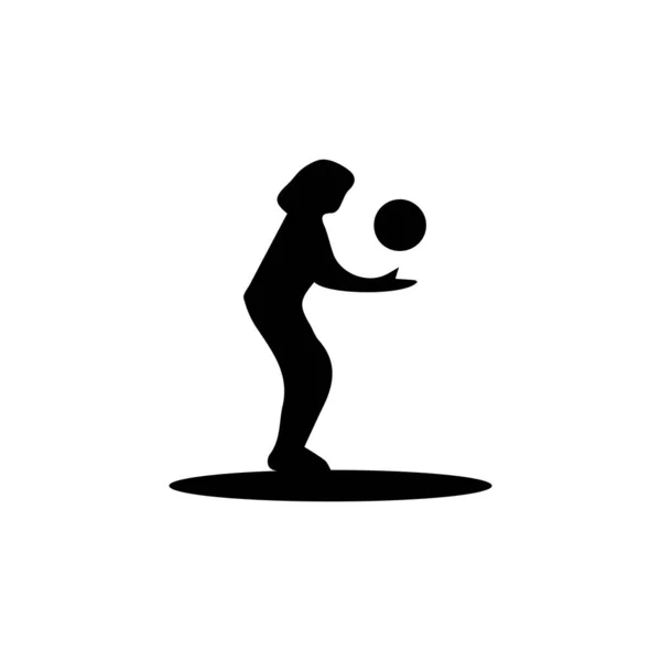 Детские силуэты концепция игры с мячами — стоковый вектор