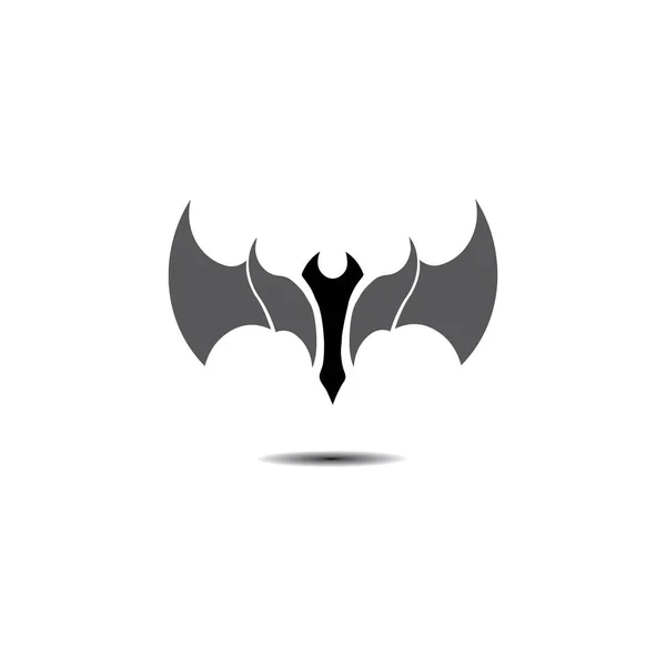 Murciélago alas abiertas vuelo concepto elementos icono — Vector de stock