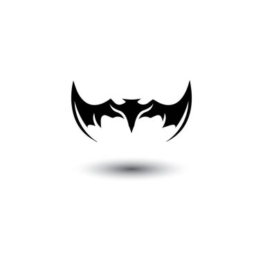 Açık kanatlar kavramı öğeleri simge uçan yarasa 