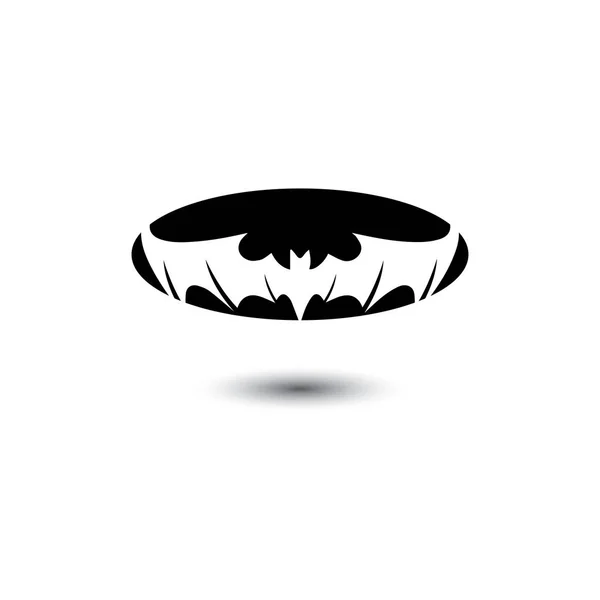 Bat otevřeného křídla létání ikonu prvky konceptu — Stockový vektor