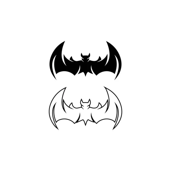 Pipistrello ali aperte concetto di volo elementi icona — Vettoriale Stock