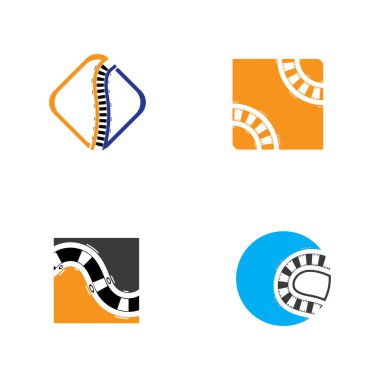 Demiryolu vektör tasarım şablonu çizimi