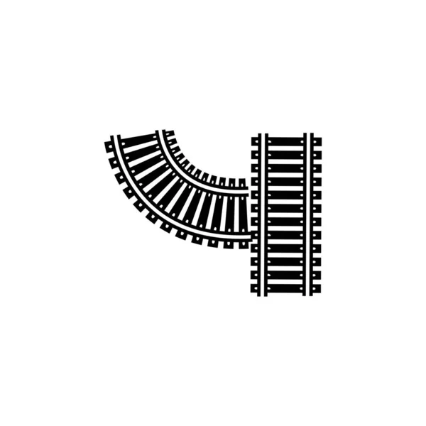 Illustration de modèle de conception d'icône vectorielle ferroviaire — Image vectorielle