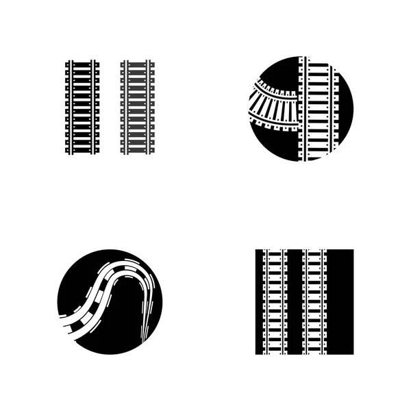 Illustrazione del modello di icone vettoriali ferroviarie — Vettoriale Stock