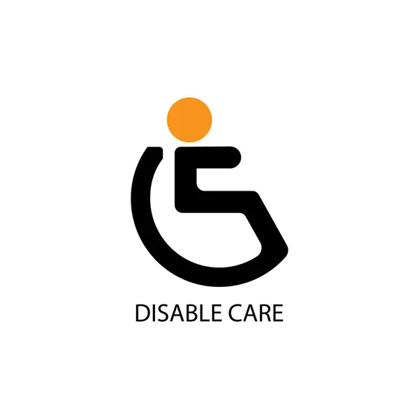 Disabled Icon Illustration Isolated Vector Sign Symbol — Stock Vector