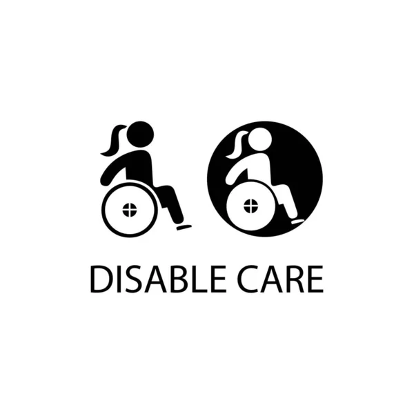 Disabled Icon Illustration Isolated Vector Sign Symbol — Stock Vector