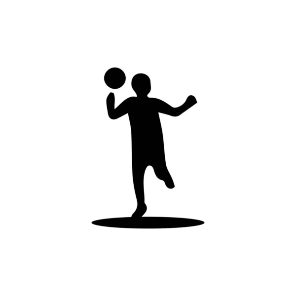 Bambini silhouette concetto giocare con le palle — Vettoriale Stock