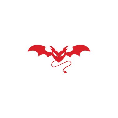 Şeytan logo vektör şablonu