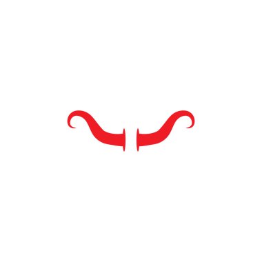 Şeytan boynuz logosu vektör şablonu