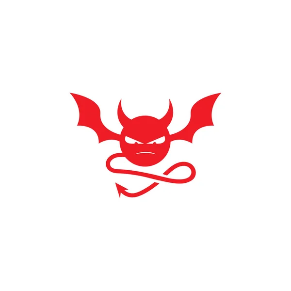 Диявол логотип векторний шаблон — стоковий вектор