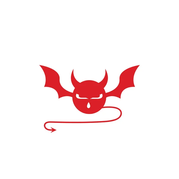 Plantilla de vector de logotipo diablo — Archivo Imágenes Vectoriales