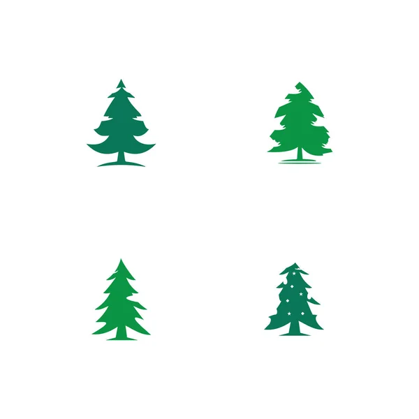 Árvore de pinho logotipo ilustração design vetor — Vetor de Stock