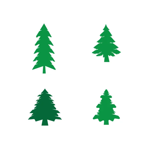 Pine tree logo illustration vector design — Stock Vector