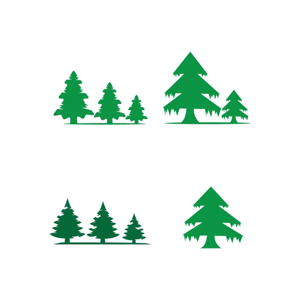 Pine tree logo illustration vector design — Stock Vector