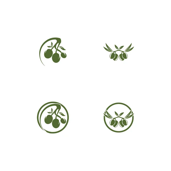 Olive logo plantilla vector icono ilustración diseño — Vector de stock