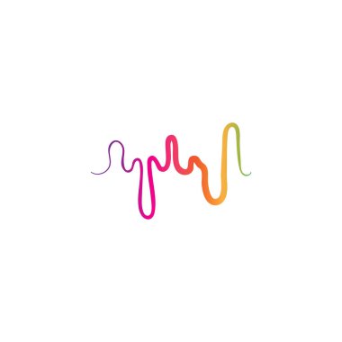 ses dalgası illüstrasyon logo vektör şablonu.