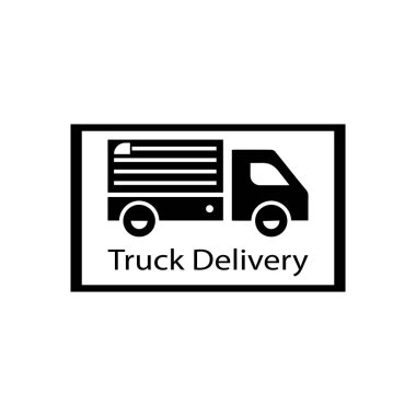 Kamyon simgesi ilustration vektör şablonu