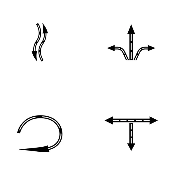 Weg Vektor Symbol Illustration Design-Vorlage — Stockvektor