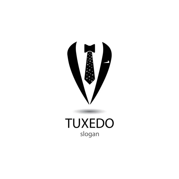 Szablon wektora projektu logo Tuxedo man — Wektor stockowy
