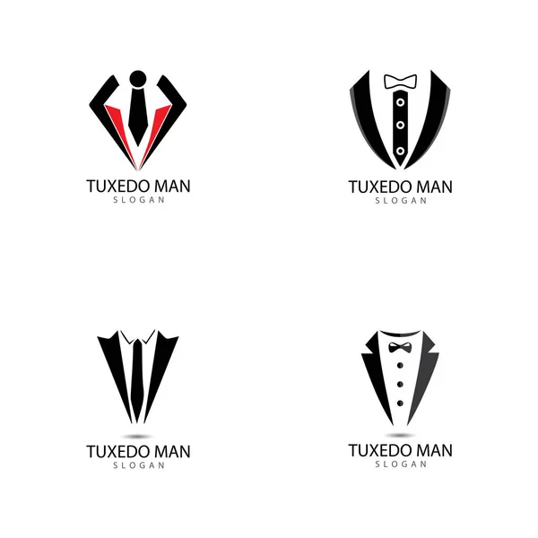 Szablon wektora projektu logo Tuxedo man — Wektor stockowy
