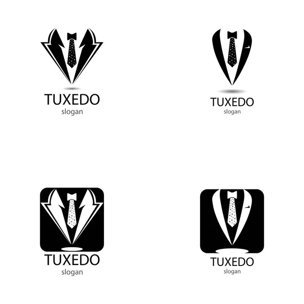 Szablon wektora projektu logo Tuxedo man — Wektor stockowy