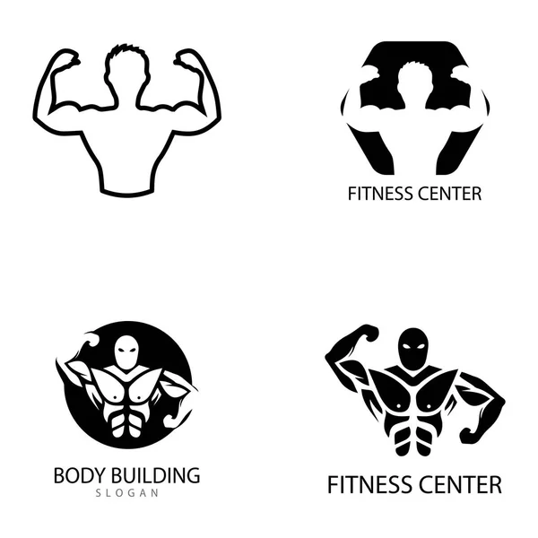 Objeto vectorial e iconos para la etiqueta deportiva Gimnasio Insignia Fitness Logo — Vector de stock